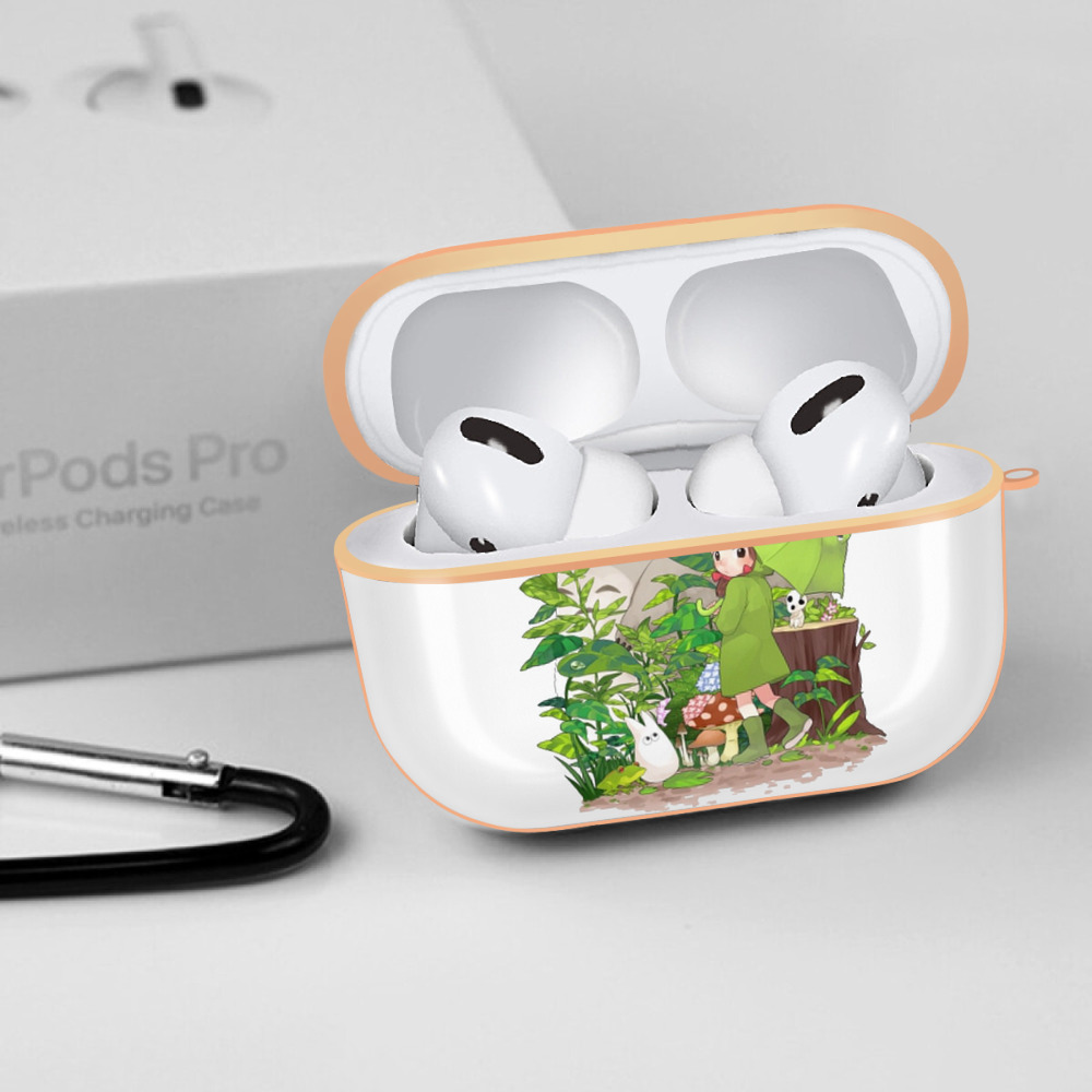となりのトトロ 草壁メイ 草壁サツキ My Neighbor Totoro Satsuki Kusakabe Mei Kusakabe 【AirPods Pro用】ハードシェル保護ケース｜耐衝撃・防指紋・カラビナ付き商品仕様