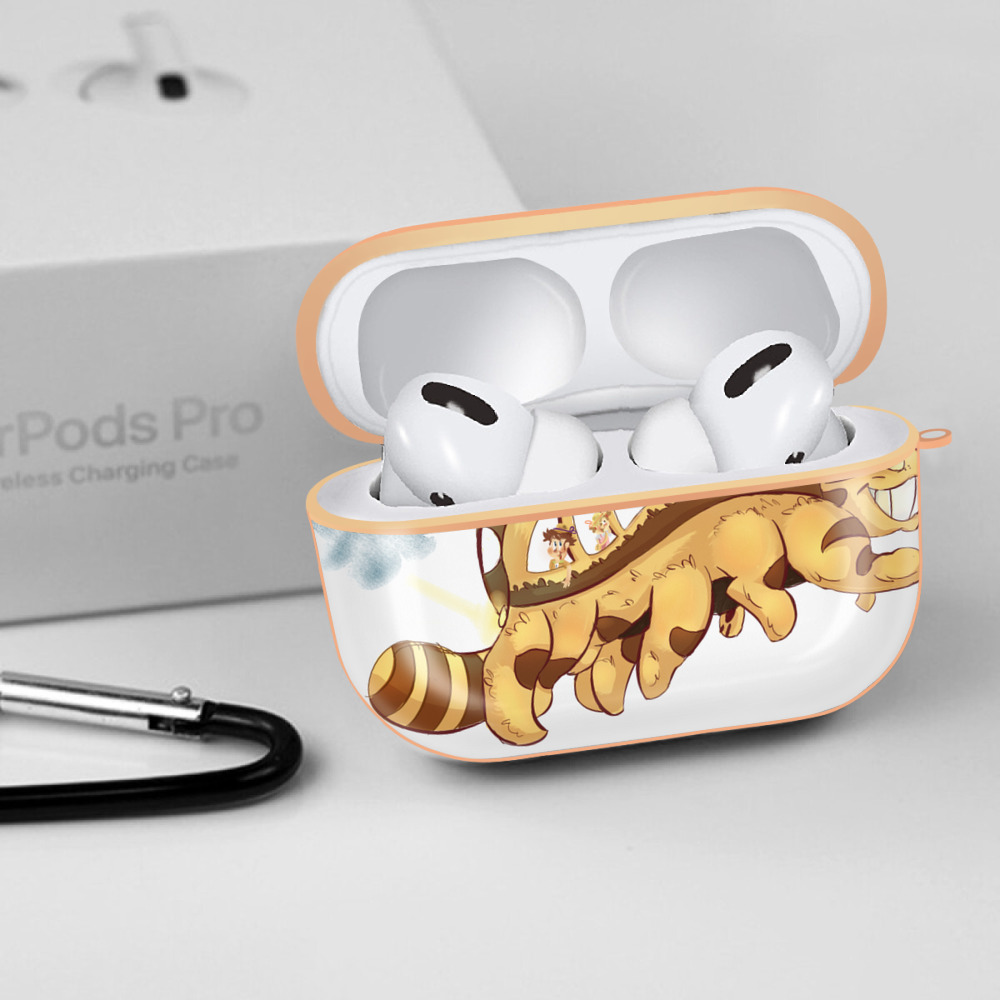 となりのトトロ 草壁メイ 草壁サツキ My Neighbor Totoro Satsuki Kusakabe Mei Kusakabe 【AirPods Pro用】ハードシェル保護ケース｜耐衝撃・防指紋・カラビナ付き商品仕様