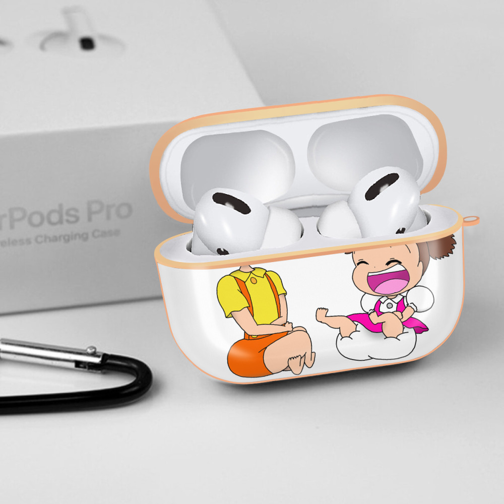 となりのトトロ 草壁メイ 草壁サツキ My Neighbor Totoro Satsuki Kusakabe Mei Kusakabe 【AirPods Pro用】ハードシェル保護ケース｜耐衝撃・防指紋・カラビナ付き商品仕様